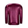 thumbnail image 6 of Oplxuo Metallic Shiny Cowl Neck Shirts for Women Dressy Loose Long Sleeve Going Out Casual Tunic Tops Party Blouse, 6 of 6