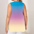 thumbnail image 3 of Aofany Plus Size Tank Tops for Women Flowy V Neck Women Shirts Loose Fit Summer Sleeveless Gradient Tops, 3 of 5