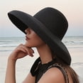 thumbnail image 5 of Sun Straw Hats for Women,Large Brimed Beach Sun Straw Hat UV UPF50+, Foldable Summer Beach Vacation Hat, 5 of 8