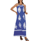 thumbnail image 2 of Vestido de Verano para Mujer 2025, Estampado Floral, Tirantes Finos, Holgado, Estilo Bohemio, para Playa y Vacaciones Azul S, 2 of 9
