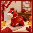 thumbnail image 4 of Crying Horse, Cry Cry/Sad Horse, Year of 2026 Horseplush, Lucky Chinese Lunar New Year Ornament for Home Store Tabletop Decor, Red, 4 of 7
