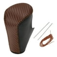 thumbnail image 1 of Cubierta de pomo de cambio de marcha antideslizante Unique Bargains para Honda Accord 8, protector de manija de cambio de palanca de cuero negro y marrón, 1 of 6