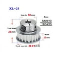 thumbnail image 3 of 1Pcs XL 15Tooth-25Tooth Synchronous Wheel Clamping Type Timing Belt Pulley Width 11mm Bore 5-15mm ,Easy Installation, 3 of 5
