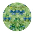 thumbnail image 2 of Nawypu  Cute Frog and Dragonfly Pattern Table Cloth Round Tablecloth Stain and Wrinkle Resistant Washable Table Cover for Dining Room Party, 2 of 7