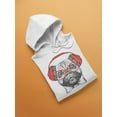 thumbnail image 3 of Hipster Pug With Glasses Hoodie Women -Image by Shutterstock, Female Small, 3 of 4
