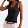 thumbnail image 6 of Womens Ribbed Knit Tank Top Summer Sleeveless Square Neck Casual Basic Slimming Sweater Vest Tops Black L, 6 of 7