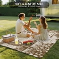 thumbnail image 4 of Beige Western Farmhouse Outdoor Rug for Patio/Deck/Porch, Non-Slip Large Area Rug 6 x 9 Ft, Vintage Cowboys Cactus Indoor Outdoor Rugs Washable Area Rugs, Reversible Camping Rug Carpet Runner, 4 of 8