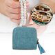 thumbnail image 1 of Estuche organizador de joyas de viaje pequeño, elegante estuche de terciopelo para guardar anillos, pendientes y aretes, bolsa de almacenamiento para Azul cielo, 1 of 8