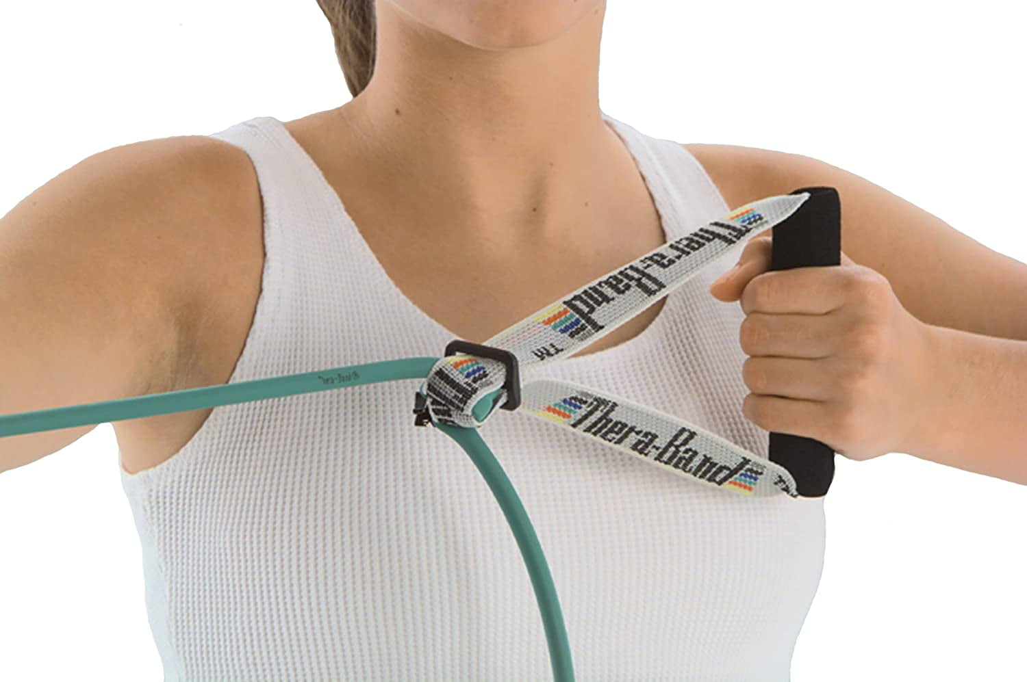 TheraBand Resistance Band Handles, Soft Handles Pair, Accessories for