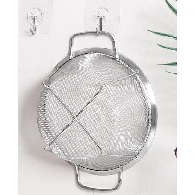 Wosthever Cesta coladora con asas resistentes para lavar la cocina Cesta de de acero Cesta con acero inoxidable Organizadores de utensilios de cocina