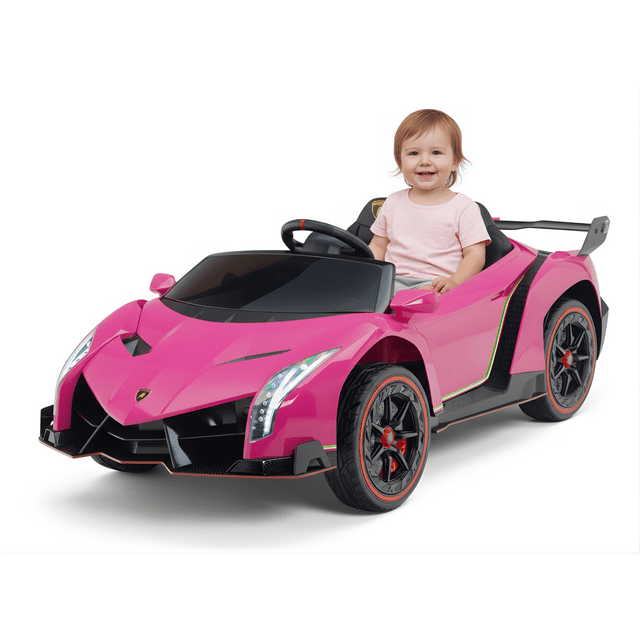 KidsVIP 12V Lamborghini Veneno 4x4 AWD Ride-On Car w/ EVA Rubber Wheels, Bluetooth and Remote