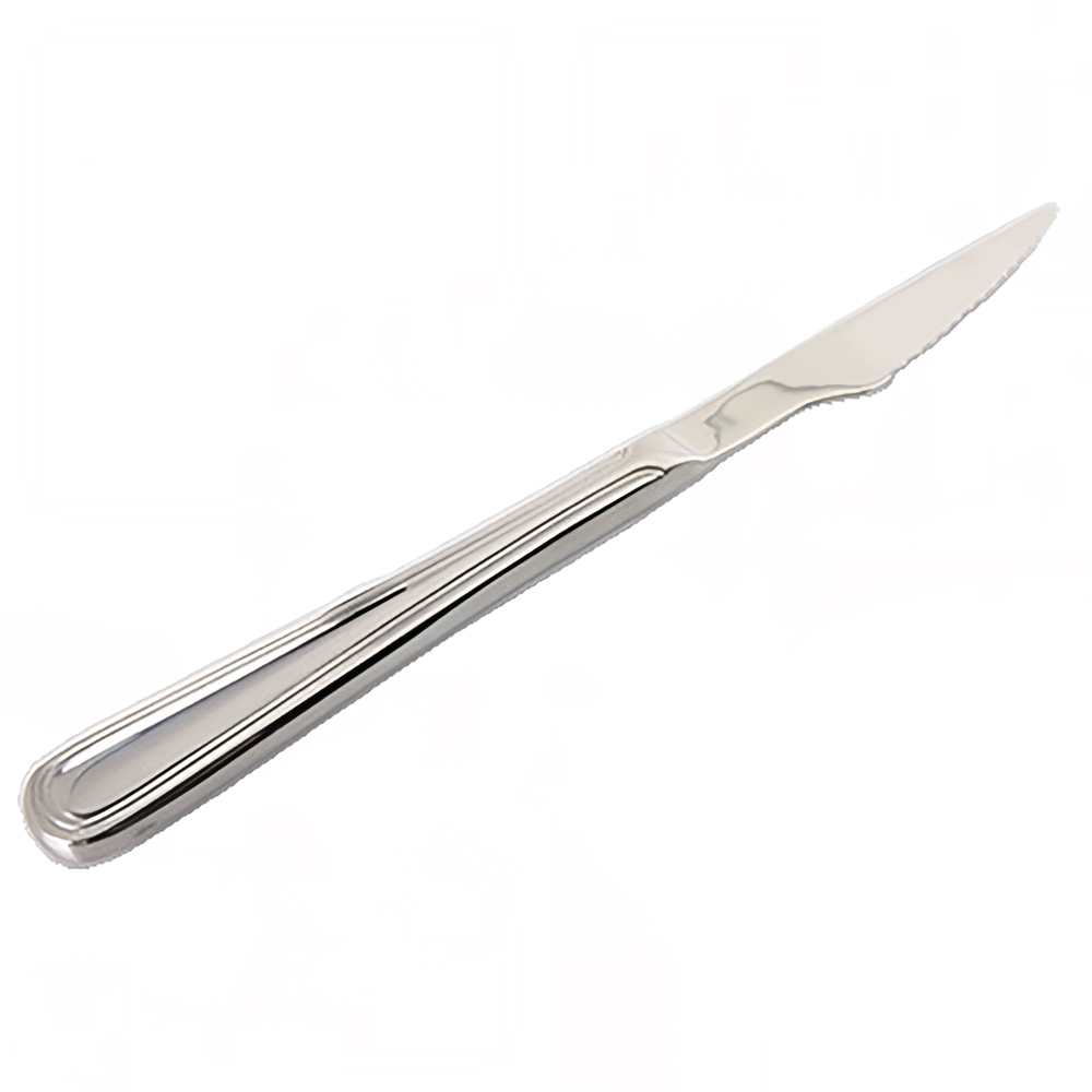Thunder Group SLAT216 8 4/5" Steak Knife with 13/0 Stainless Grade, Atlantic Pattern