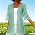 thumbnail image 2 of Posijego Womens Chiffon Cardigans Lightweight Short Sleeve Open Front Casual Summer Beach Cardigans Jackets for Women, 2 of 7