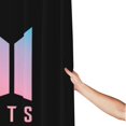 thumbnail image 2 of Juego de cortina de ducha con logotipo rosa de BTS con gancho, decoración para el baño, fácil cuidado, lavable a máquina, tela de poliéster duradera, cortina de ducha de tela impermeable, 66 x 72, 2 of 8