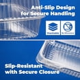 thumbnail image 5 of Fit Meal Prep 25 Pack 9” x 5.5” x 3.6” Clear Hinged Plastic Containers, Clamshell Take Out Containers, Bakery To Go Disposable Plastic Container, Ideal for Cake Cookie Pastry Bread Fruit Sandwiches, 5 of 7