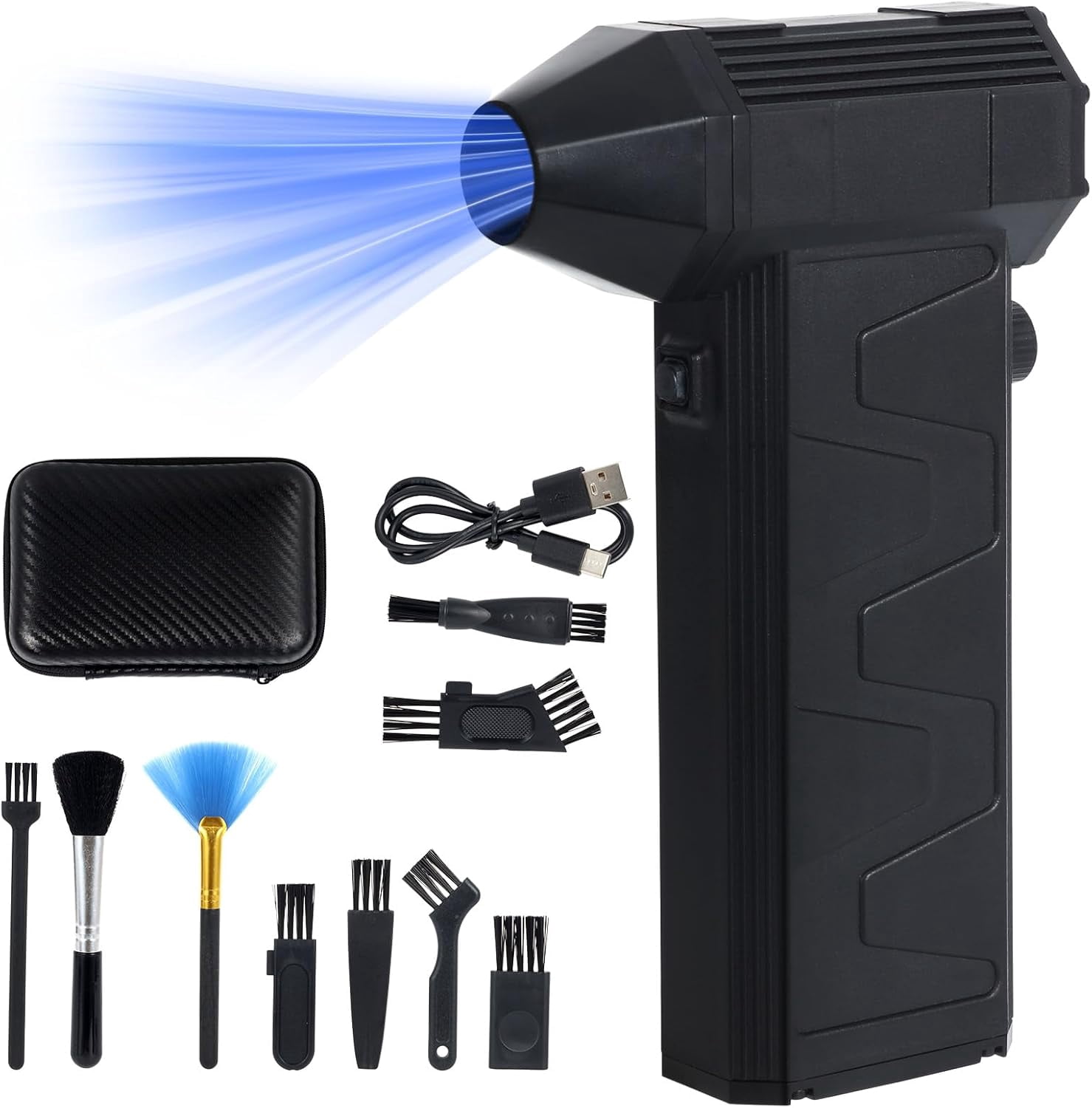 COZONY Rechargeable Cordless Electric Air Duster, 130,000 RPM Mini Air Blower, Adjustable Power, Ideal for Computer Keyboard Cleaning