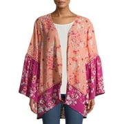 The Pioneer Women Woven Long Sleeve Flounce Sleeve Kimono