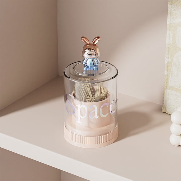 Xihbxyly Cosas Por Menos de 5 Dolares Bonita Caja de Almacenamiento de Hisopos, Cosméticos, Joyas, Baño, Hisopos, Contenedor de Maquillaje, Caja Organizadora de Lápiz Labial