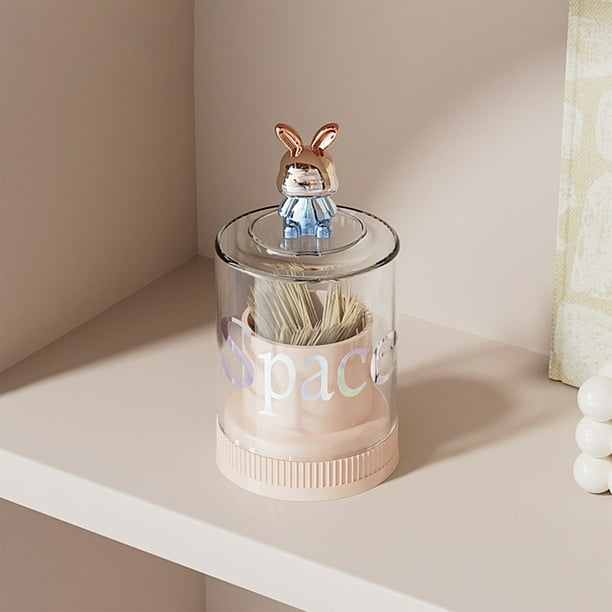 Xihbxyly Cosas Por Menos de 5 Dolares Bonita Caja de Almacenamiento de Hisopos, Cosméticos, Joyas, Baño, Hisopos, Contenedor de Maquillaje, Caja Organizadora de Lápiz Labial