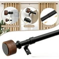 thumbnail image 6 of Curtain Rods for  30 to 45 Inch, 1" Diameter Drapery Rod with Imitation  Grain Finials, Adjustable  Curtain Rod Set, Indoor/Outdoor Modern Curtains Rods, 30-45", 6 of 6