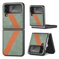thumbnail image 1 of Cover Case for Samsung Galaxy Z Flip 4 5G 2022, PU Leather Back Cover Hard PC Protective Shell Slim Fit Phone Case, 1 of 4