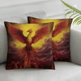 thumbnail image 2 of Nawypu  Fantasy Phoenix Throw Pillow Covers Fire Burning Rising Phoenix Mystic Bird Cushion Case for Couch, Bed Or Sofa Pillows Case Red 2pcs, 2 of 6