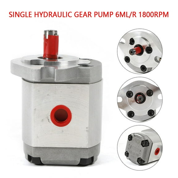 Hydraulic Gear Pump Mini High Pressure Hydraulic Gear Pump Flat Key Shaft SAE 21MPa 6ml/r 3200rpm