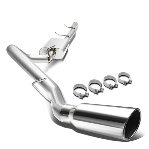 DNA Motoring for 07-13 Silverado Sierra 1500 Crew/Extended Cab Short Bed Cat-Back Exhaust Muffler Kit