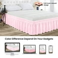 thumbnail image 5 of CCNY 21" Inch Drop Wrap Around Bed Skirt Emperor/Wyoming King Size 100% Microfiber Made Pink Color, 5 of 6