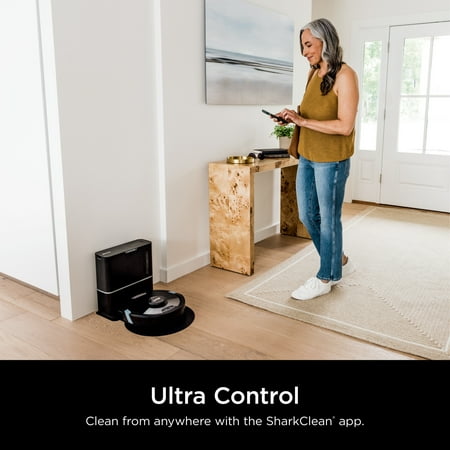 Shark - Matrix Plus 2in1 Robot Vacuum & Mop with Sonic Mopping, Matrix Clean, Home Mapping, HEPA Bagless Self Empty, WiFi - Black