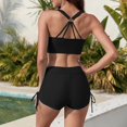 thumbnail image 7 of Sngxgn Bikini Sets for Women Strappy Two Piece Bathing Suits High Waist Tummy Control Swimsuit(Black,M), 7 of 7