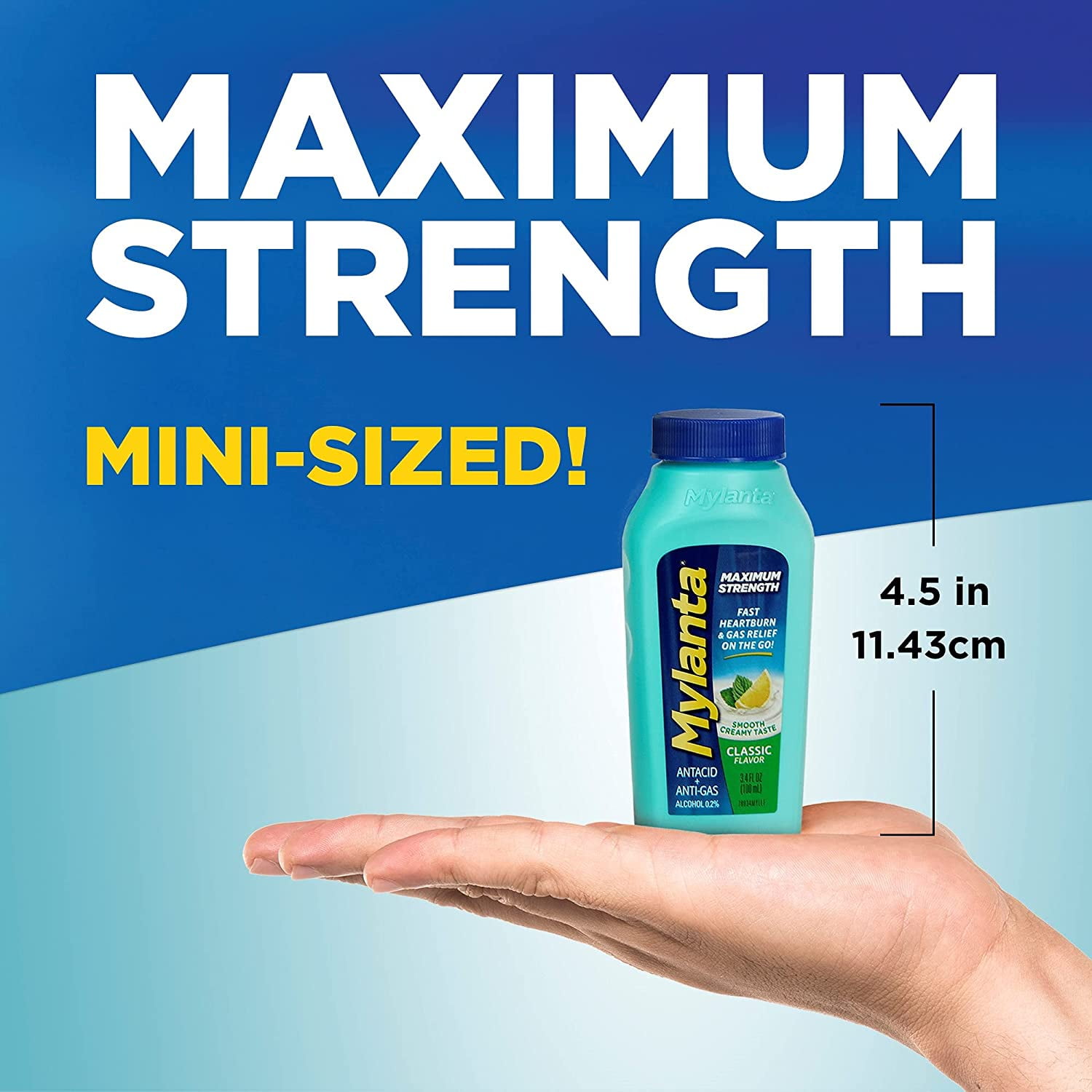 Buy Mylanta Maximum Strength Antacid & AntiGas Liquid Classic Flavor
