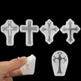 thumbnail image 5 of 5pcs Small Cross Shaped Silicone Resin Molds Flexible, Tear-Resistant for Resin Craft Lovers, Soap Making, 5 of 8
