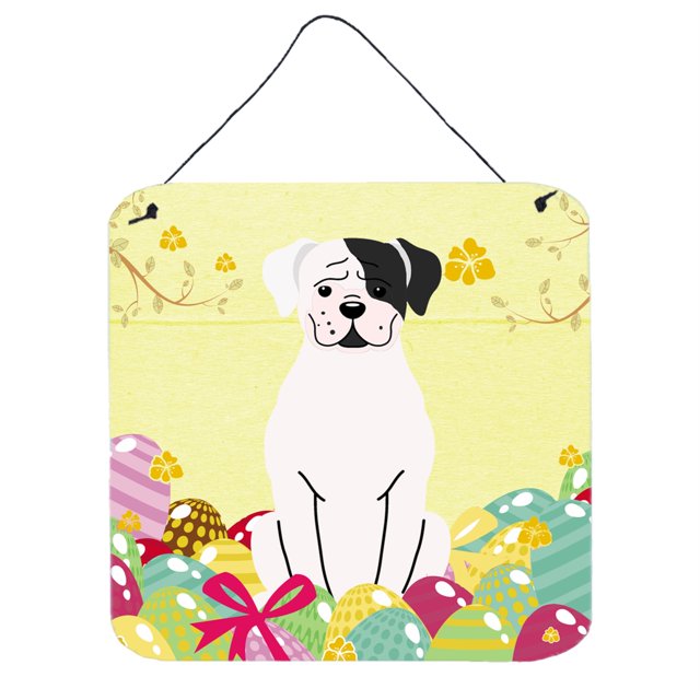 "Treasures Easter s White Boxer Cooper Metal Print, 6 x 6, multicolor" Caroline's Treasures BB6114DS66