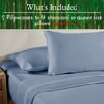thumbnail image 4 of California Design Den Silky Soft Rayon From Bamboo Cases Standard Size, Set Of 2 For Smooth Hair & Skin, Fits Standard & Queen Pillows, Blue Hydrangea Pillow Covers, 4 of 8