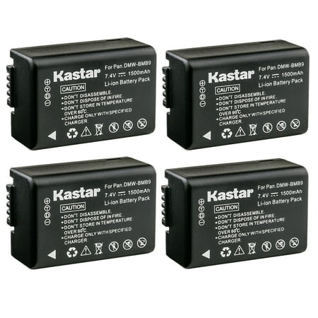 Image of Kastar 4-Pack DMW-BMB9 Battery Replacement for Panasonic Lumix DMC-FZ72 Lumix DMC-FZ100 Lumix DMC-FZ150 Lumix DC-FZ80 Lumix DC-FZ85 Camera