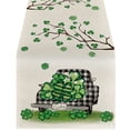 thumbnail image 2 of St Patricks Day Table Runner，Fashion Doily Tablecloth Winter Festival Kitchen Dining Room Family Table Decor，1X Table Runner Clearance, 2 of 5