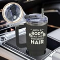 thumbnail image 6 of Best Gifts for Dad, Papa Tumbler for Men, Birthday Gfts for Dad, Funny Christmas Gifts for Men, With A Body Like This Who Needs Hair, 40 Oz Tumbler with Handle, 6 of 6