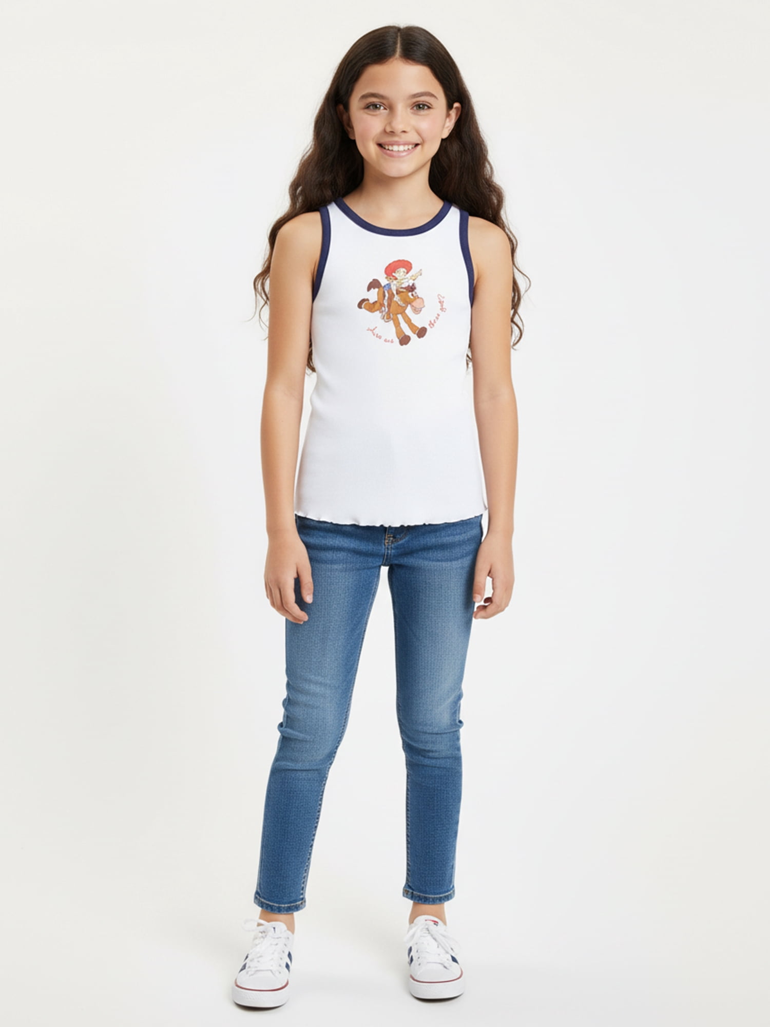 Toy Story Girls Are We There Yet Ringer Graphic Tank Top, Sizes 4-16