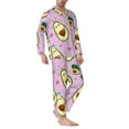 thumbnail image 3 of Bingfone Men'S Pajama Set 2 Piece Loungewear Pjs, Long Sleeve With Pajama Pants-Different Avocados, 3 of 9