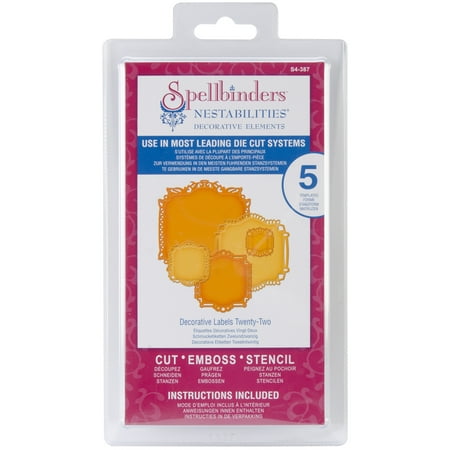 Spellbinders Nestabilities Decorative Elements Dies-Decorative Labels 22, Pk 1
