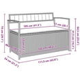 thumbnail image 2 of vidaXL Banc de Rangement de Jardin avec Coussin en Rotin Poly Noir, 2 of 5
