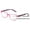 Pink, variant on Women Floral Clear Progressive Reading Glasses - Zero Power on Top - No Bubble - Wide Fitment Z109 +2.00