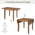thumbnail image 4 of 3-Piece Wood Drop Leaf Dining Table Set with 2 X-Back Chairs, Space-Saving Breakfast Nook Dining Set, Easy Assembly for Dining Room, Kitchen, Dinette, 4 of 11