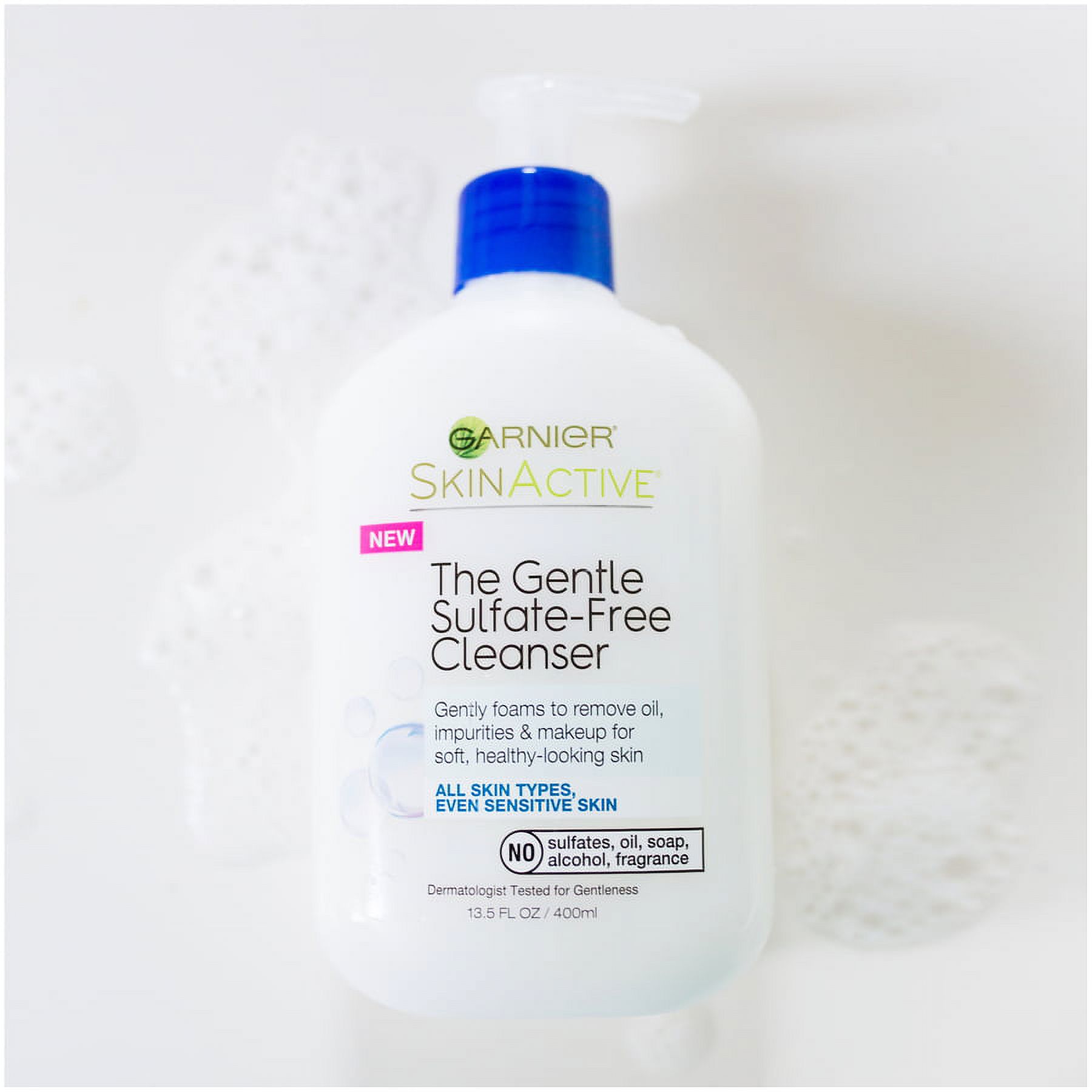 Garnier SkinActive The Gentle Sulfate Free Cleanser, All Skin Types, Adult, 13.5 fl oz