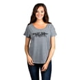 thumbnail image 2 of Wander Woman Women's Fashion Slouchy Dolman T-Shirt Tee Heather Grey Large, 2 of 4