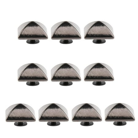 

10 Sets Square Rivet Studs Spots Punk Leather Bag Shoe Clothes Decoration Grey Black