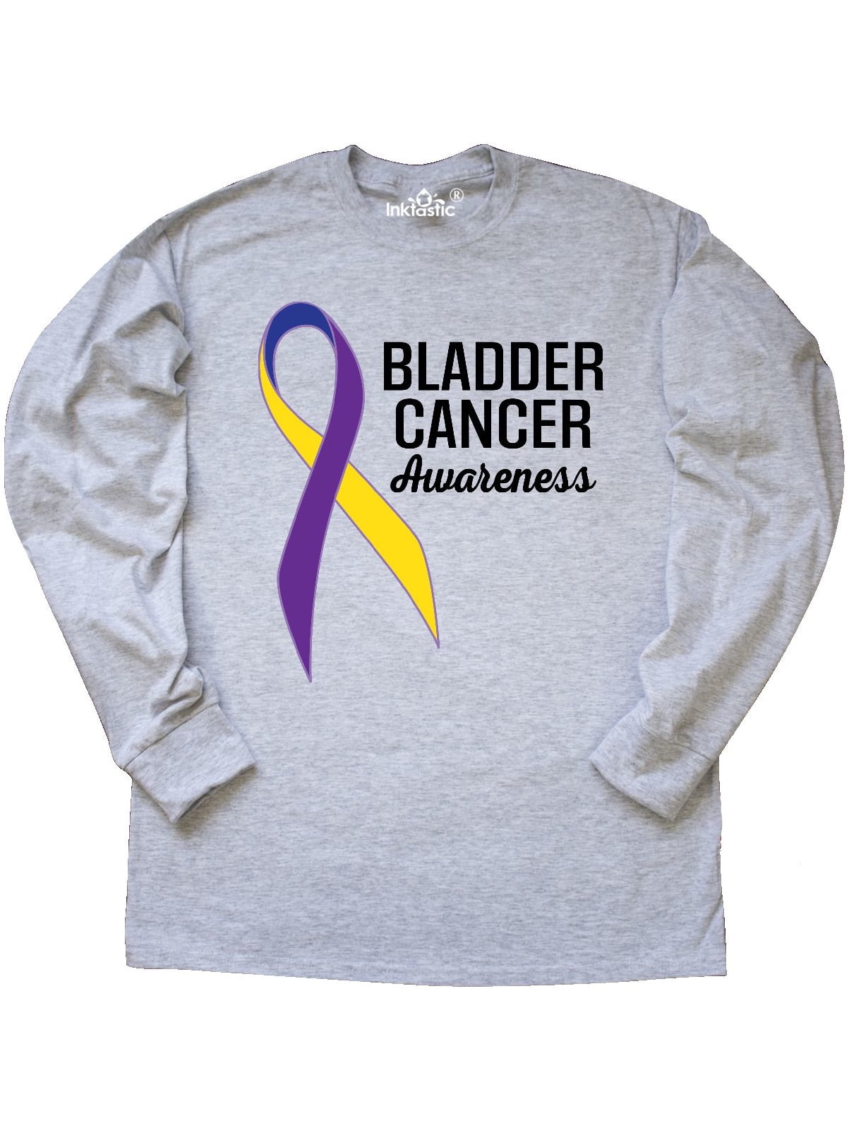 Inktastic Bladder Cancer Awareness Month Ribbon Long Sleeve T Shirt Walmart Com Walmart Com