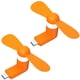 thumbnail image 1 of Mini Ventilador silencioso BlitzOrange 2Pzas Naranja 5W Silicón+Plástico USB-C VentDepot, 1 of 1