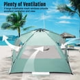 thumbnail image 5 of asdfgh Deluxe Pop Up Beach Tent Sun Shade Shelter for 3-4/5-6 Person, UV Protection, Extendable Floor with 3 Ventilating Windows Plus Carrying, 5 of 7